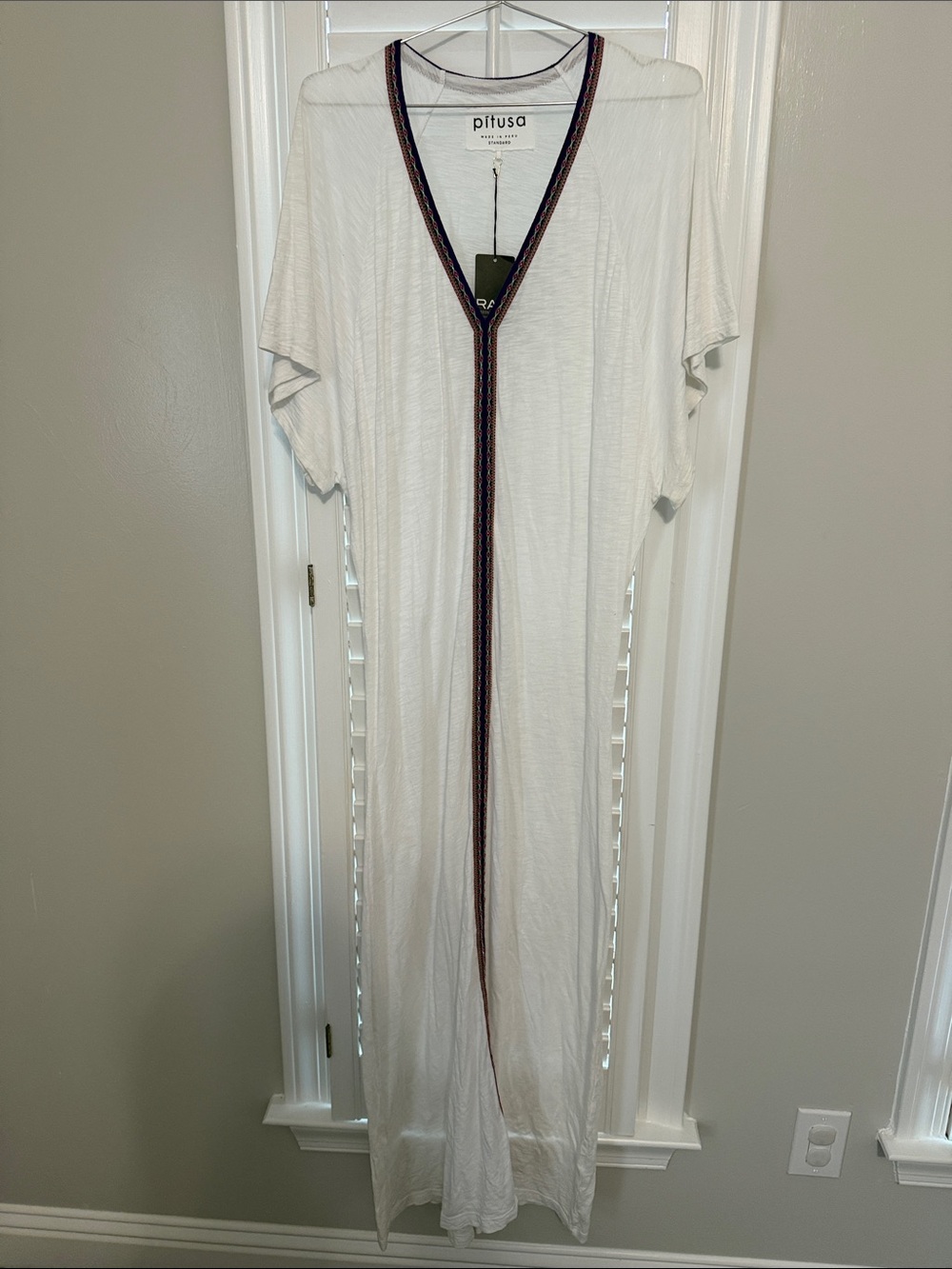 Pitusa Ambusa Coverup with Multi-Color Trim